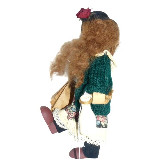 Lizzie High 1992 Cassie Yocum Wooden Folk Doll With Accessories & Tag - Picture 2 of 7